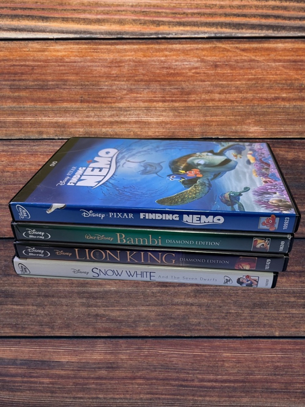 Bundle of Four Kids’ Disney Classics, Bambi, Lion King, Finding Nemo, Snow White